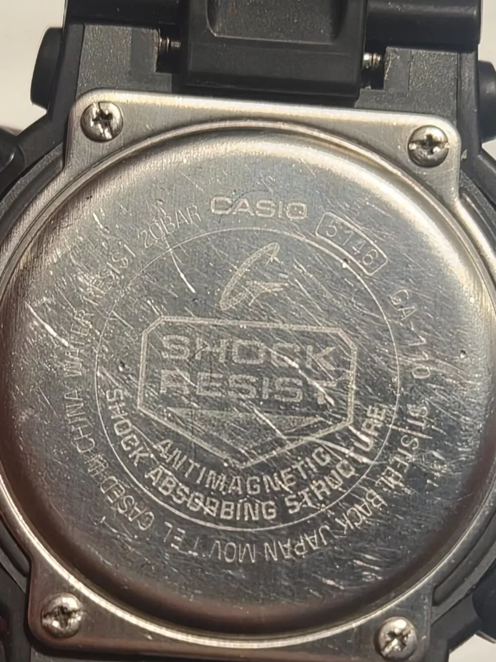 Casio G Shock Matte Black analog and digital